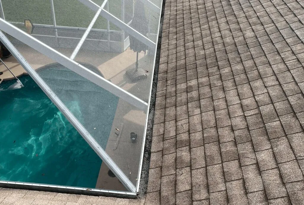 Gutter Cleaning project after professional cleaning by Wash and Go