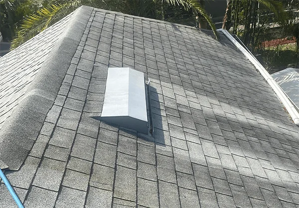 Roof Cleaning project before professional cleaning by Wash and Go